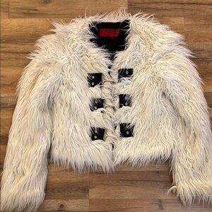 Rare Tripp NYC white fur jacket